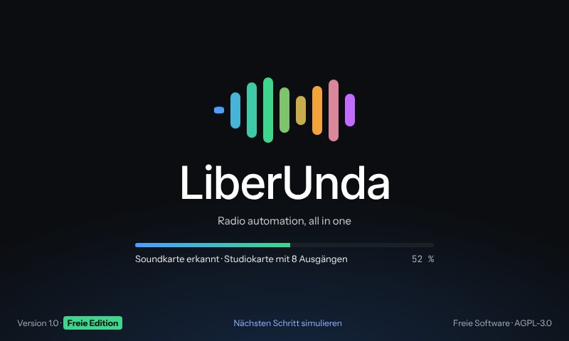 Startbildschirm von LiberUnda