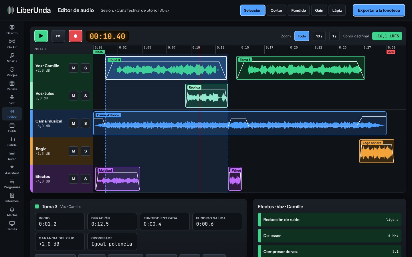 Editor de audio